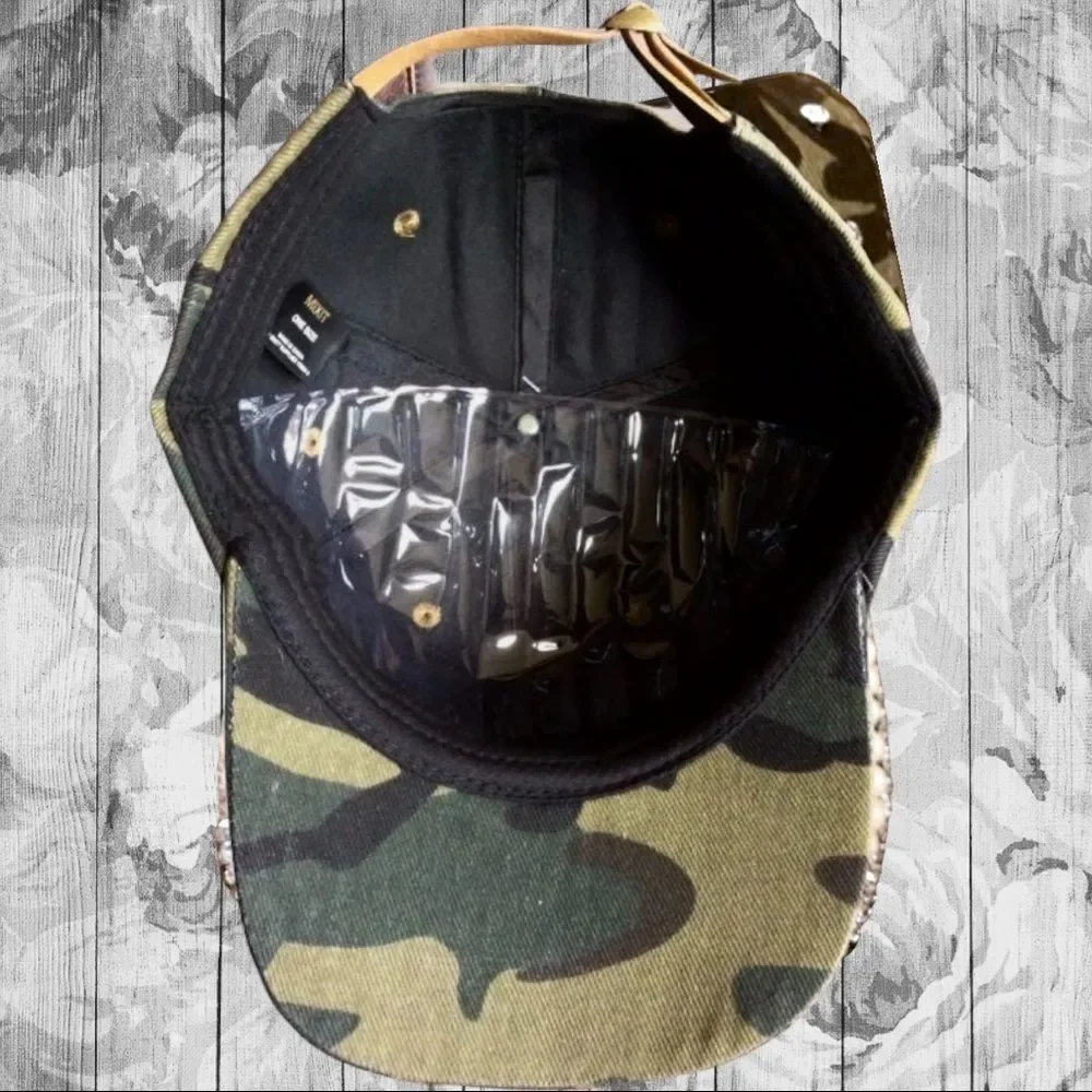 Camo Bling Rhinestone & Pearl Embellished Baseball Cap Hat NEW - Picture 11 of 12